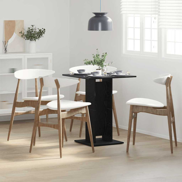 bistrobord sort egetræ 60x60x75 cm konstrueret træ