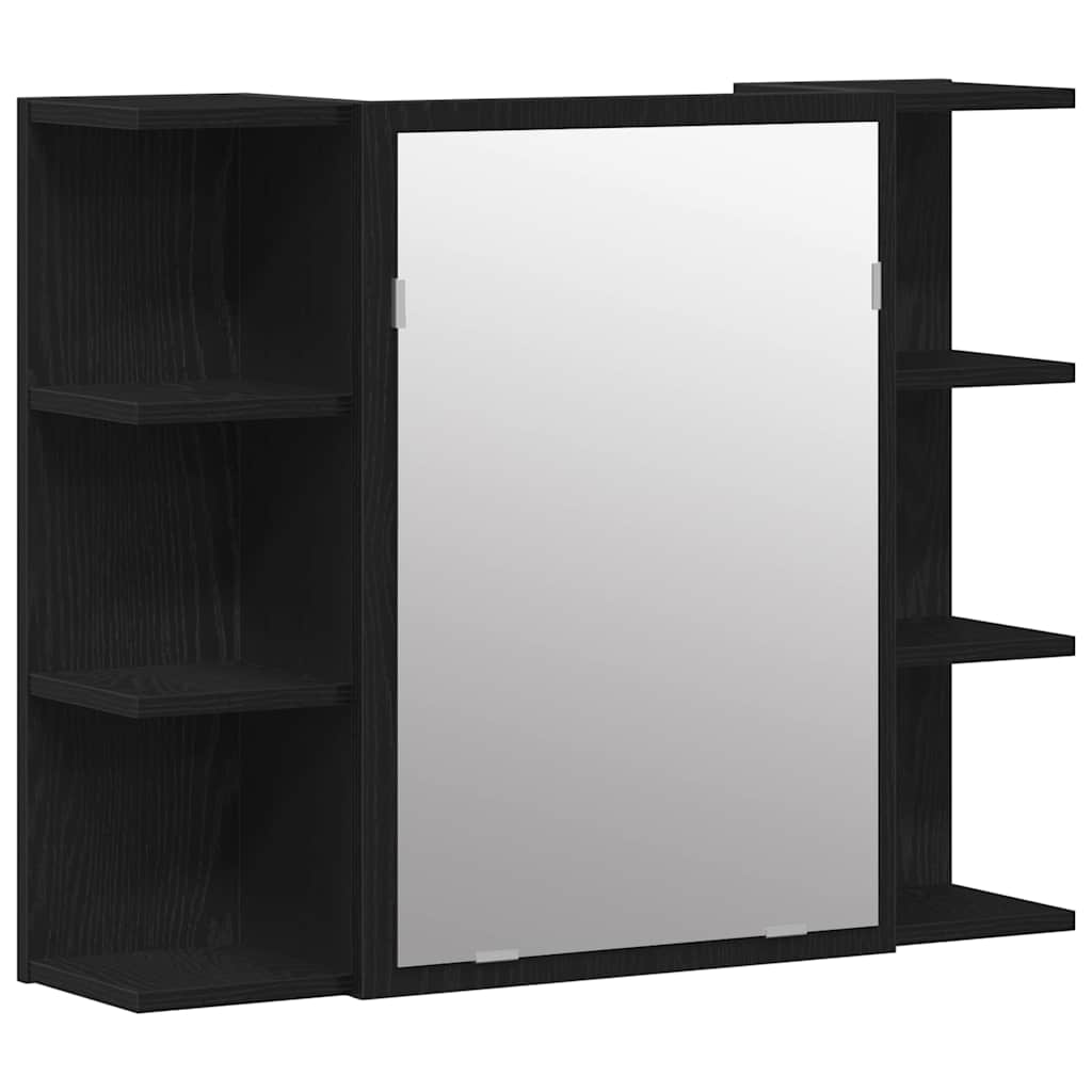 Spejlskab Sort eg 80 x 20,5 x 64 cm Konstrueret træ