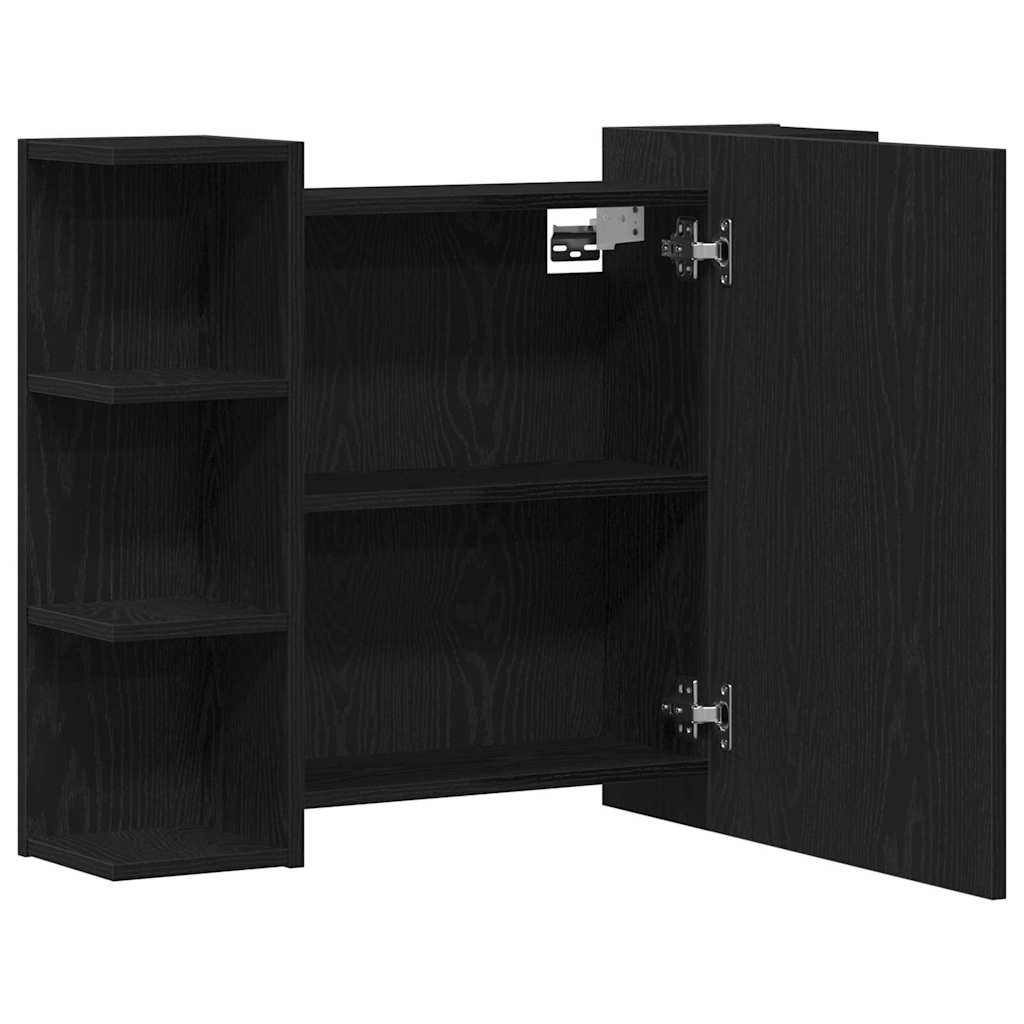 Spejlskab Sort eg 80 x 20,5 x 64 cm Konstrueret træ