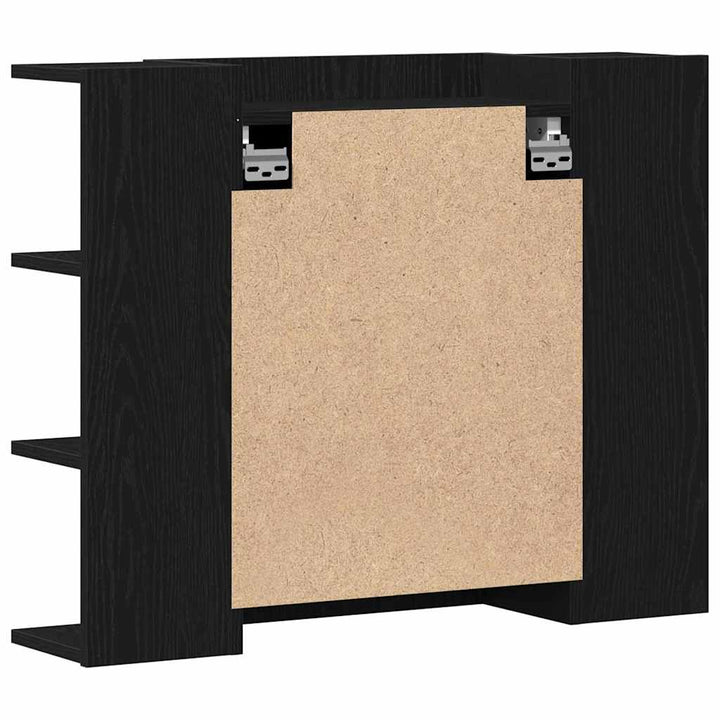 Spejlskab Sort eg 80 x 20,5 x 64 cm Konstrueret træ