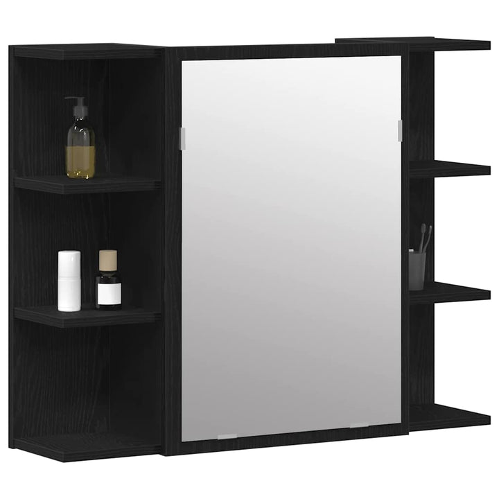 Spejlskab Sort eg 80 x 20,5 x 64 cm Konstrueret træ