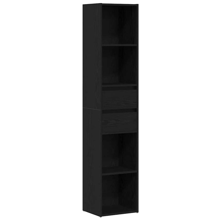 Bogskab Sort eg 36 x 30 x 171 cm Konstrueret træ