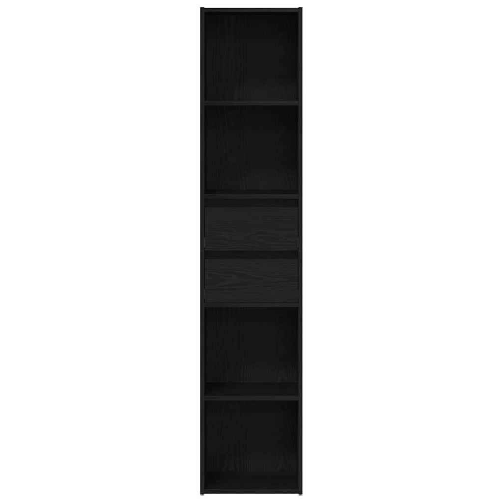Bogskab Sort eg 36 x 30 x 171 cm Konstrueret træ