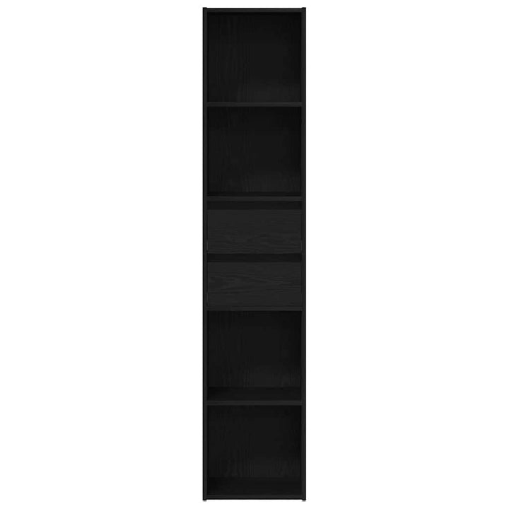 Bogskab 4 niveauer 36 x 30 x 171 cm Konstrueret træ Sort eg