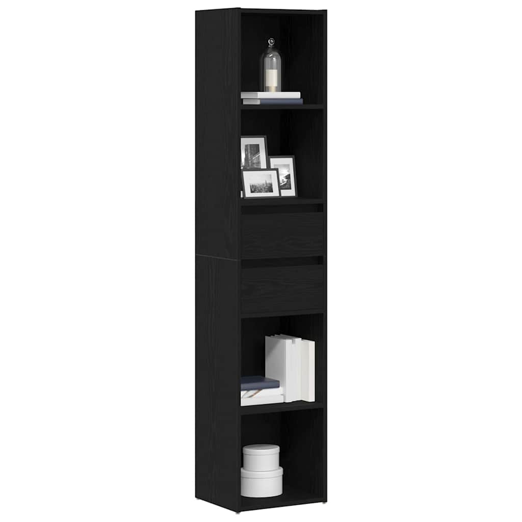 Bogskab Sort eg 36 x 30 x 171 cm Konstrueret træ