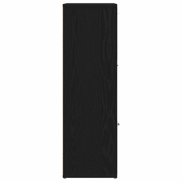 bogreol 90x28x90 cm konstrueret træ sort egetræsfarve