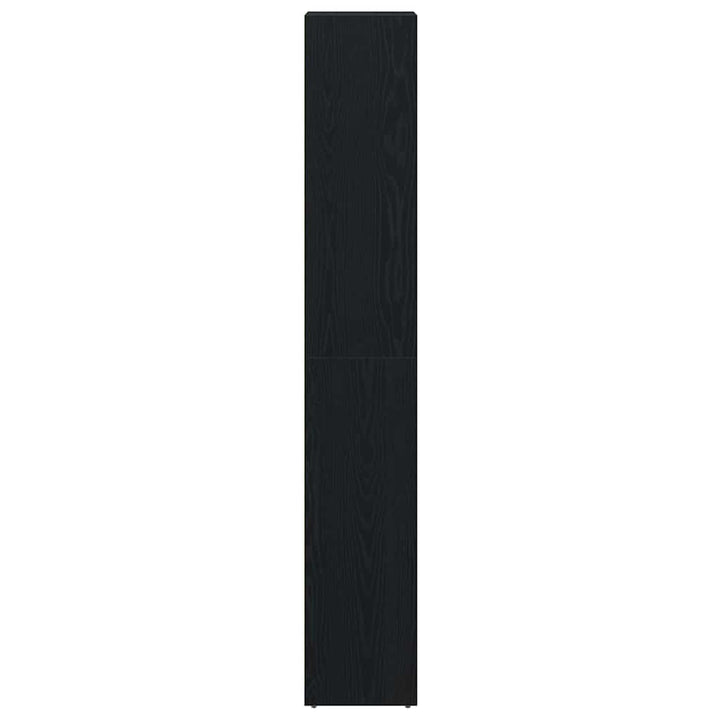 Badeværelsesskab Sort eg 30 x 30 x 183,5 cm Konstrueret træ