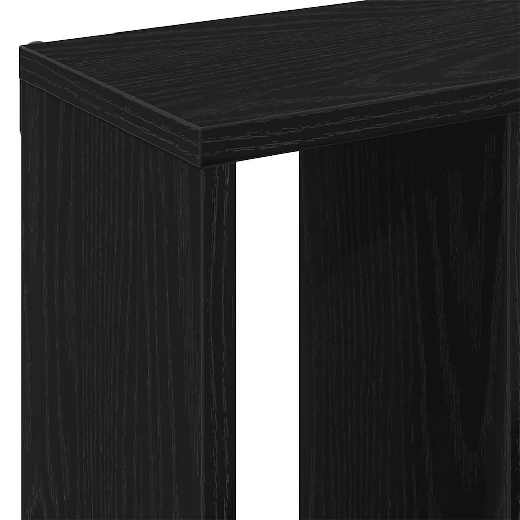 væghylde 45x16x45 cm konstrueret træ sort egetræsfarve