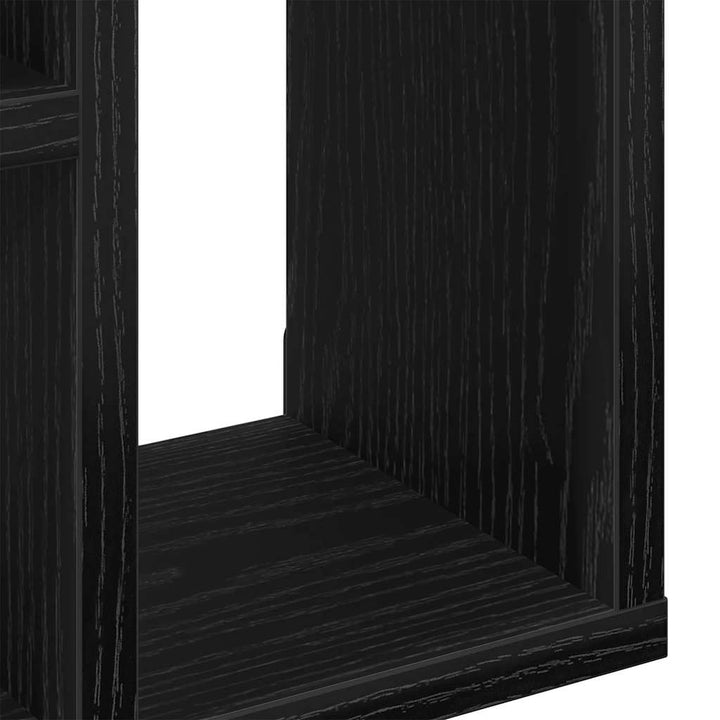 væghylde 45x16x45 cm konstrueret træ sort egetræsfarve
