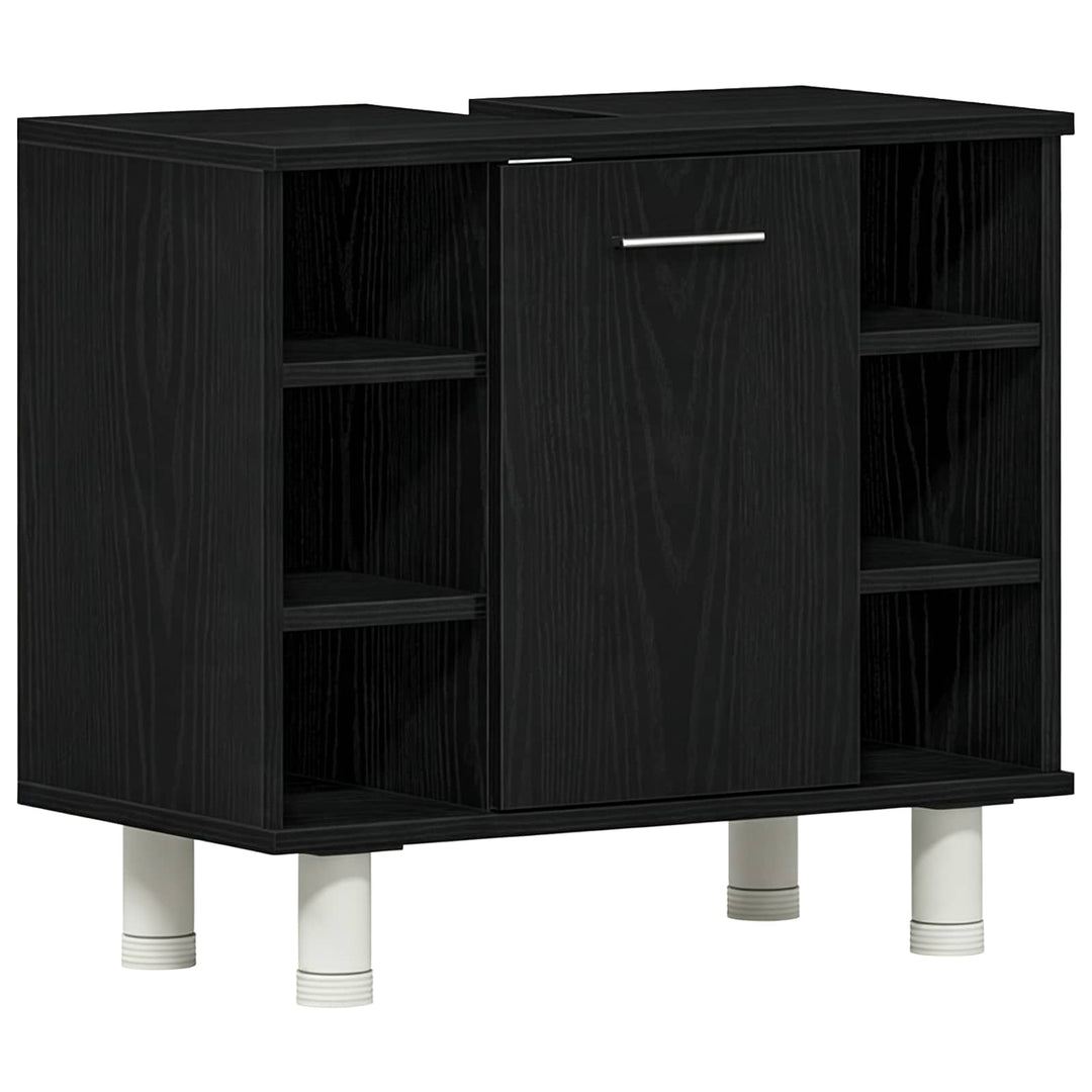 Badeværelsesskab Sort eg 60 x 32 x 54 cm Konstrueret træ