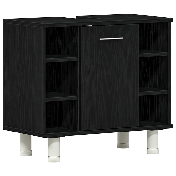 Badeværelsesskab Sort eg 60 x 32 x 54 cm Konstrueret træ