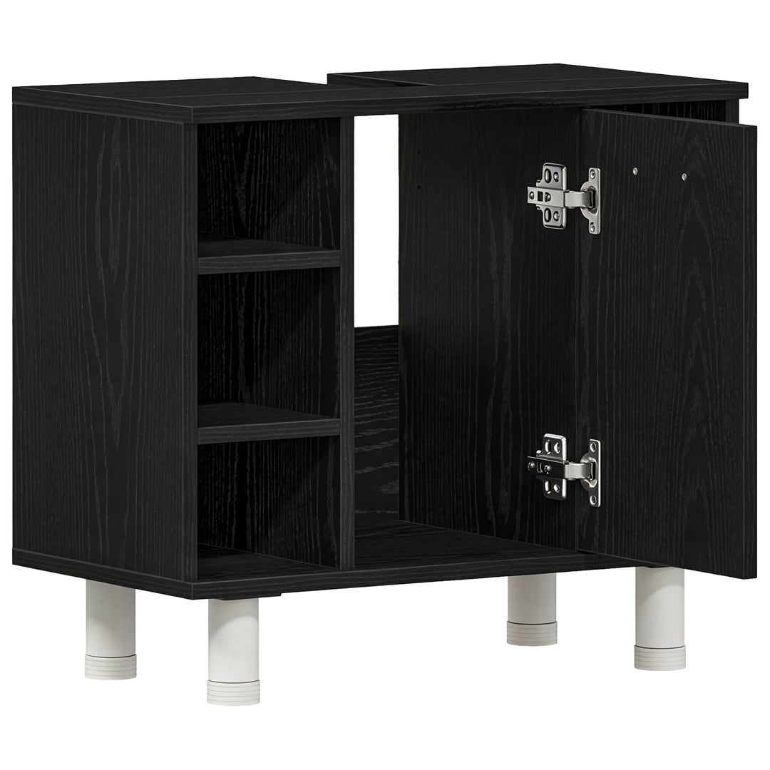 Badeværelsesskab Sort eg 60 x 32 x 54 cm Konstrueret træ