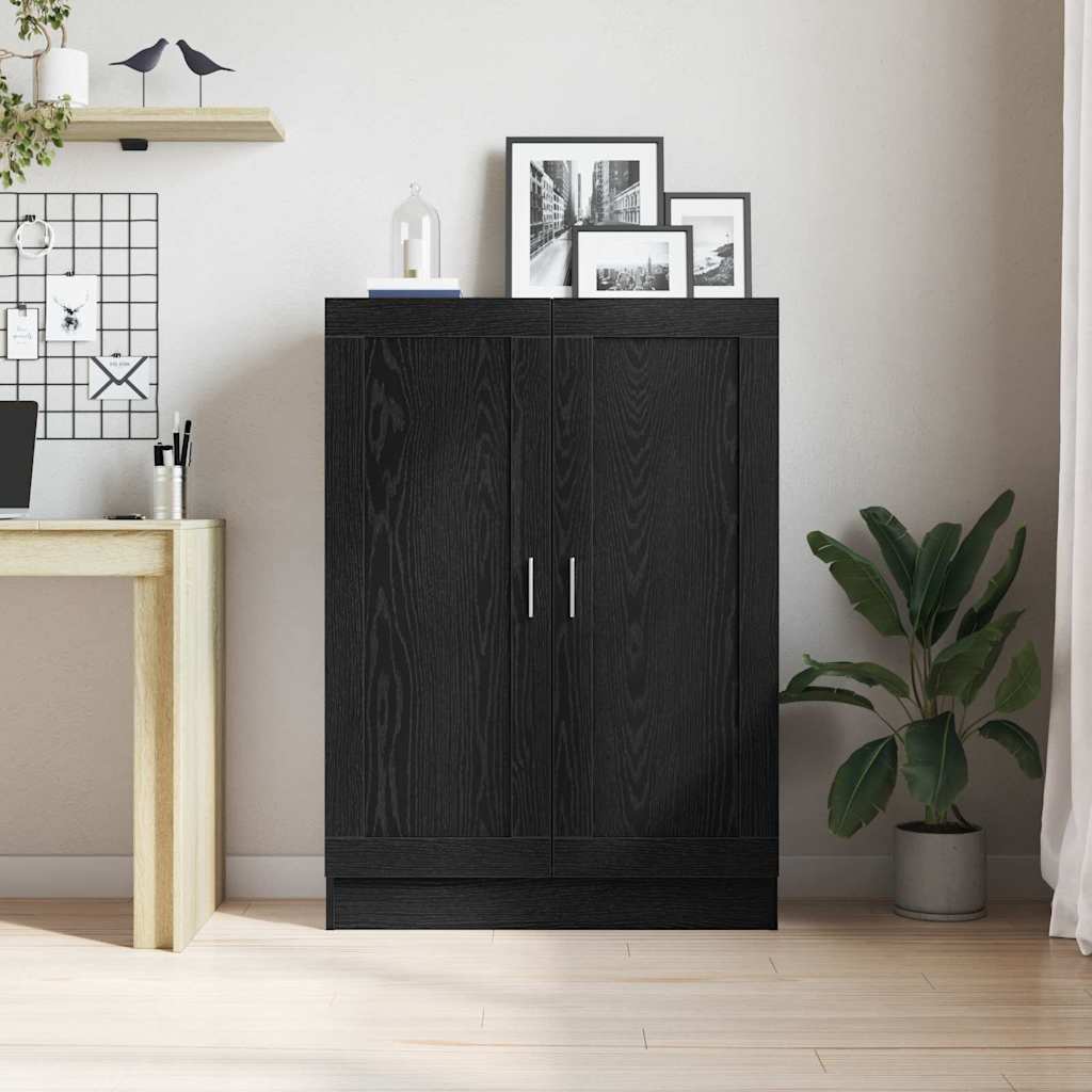 Bogskab Sort eg 82,5 x 30,5 x 115 cm Konstrueret træ