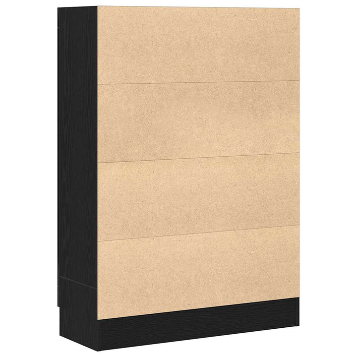Bogskab Sort eg 82,5 x 30,5 x 115 cm Konstrueret træ