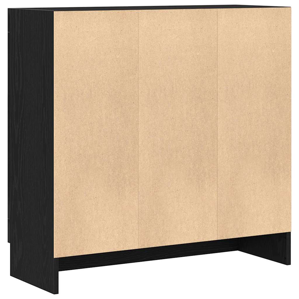 Bogskab Sort eg 82,5 x 30,5 x 80 cm Konstrueret træ