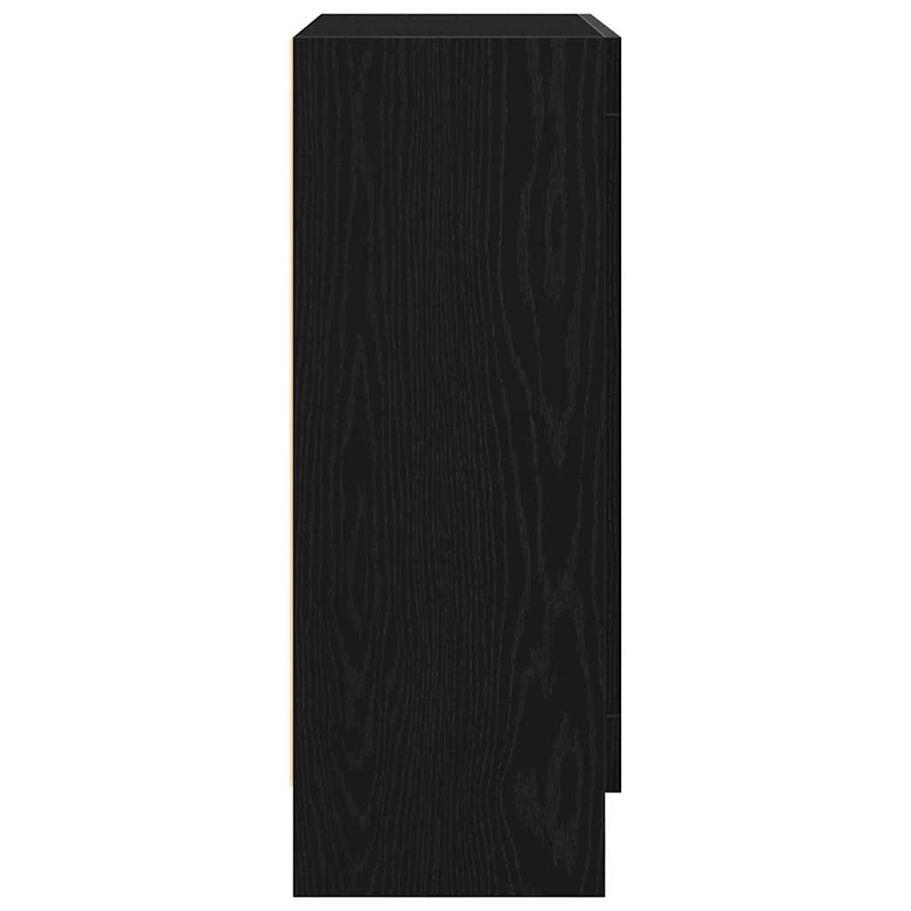 Bogskab Sort eg 82,5 x 30,5 x 80 cm Konstrueret træ