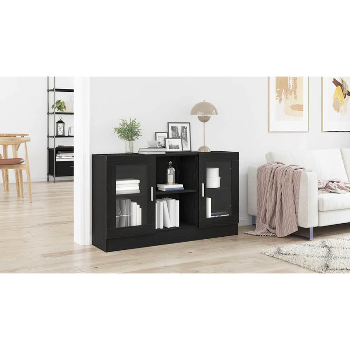 Sideboard Sort eg 120 x 30,5 x 70 cm Konstrueret træ