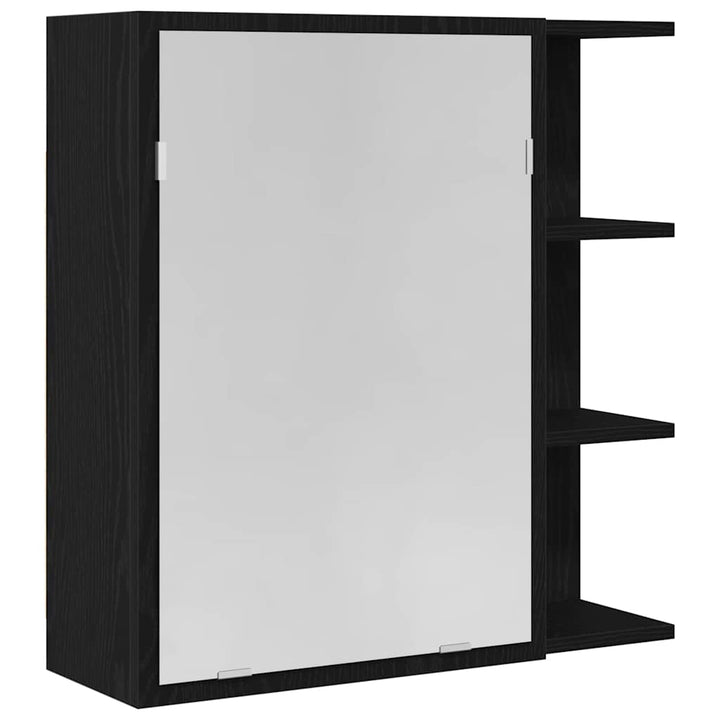 Badeværelsesspejlskab Sort eg 62,5 x 20,5 x 64 cm