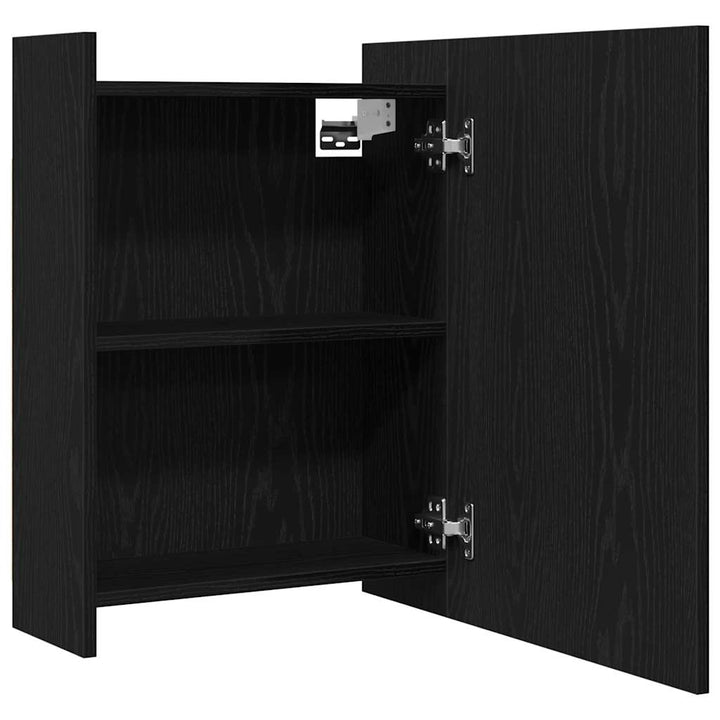 Badeværelsesspejlskab Sort eg 62,5 x 20,5 x 64 cm