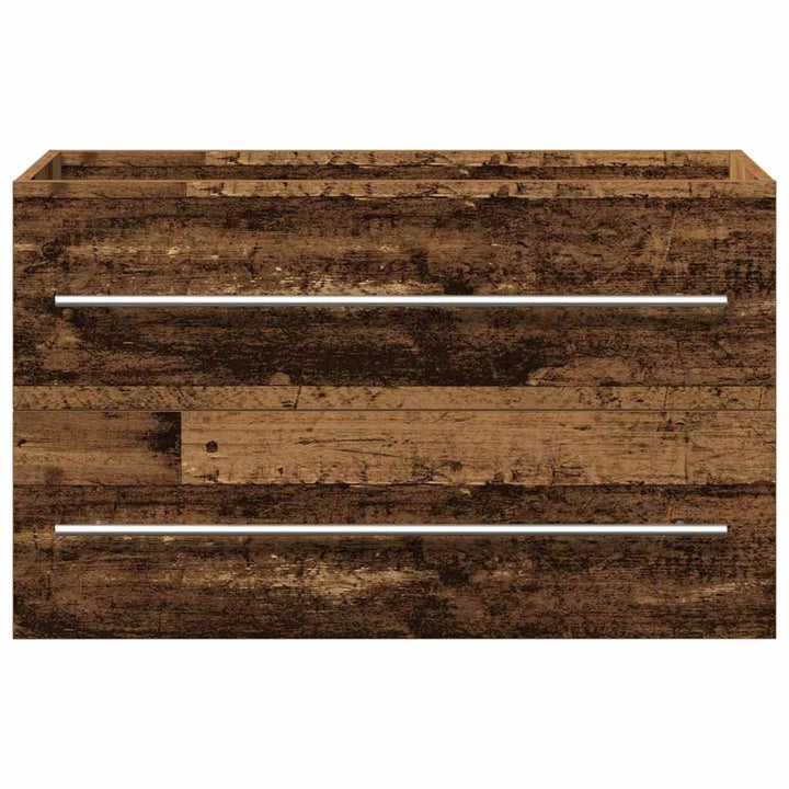 underskab til håndvask 80x38,5x48cm konstrueret træ gammelt træ
