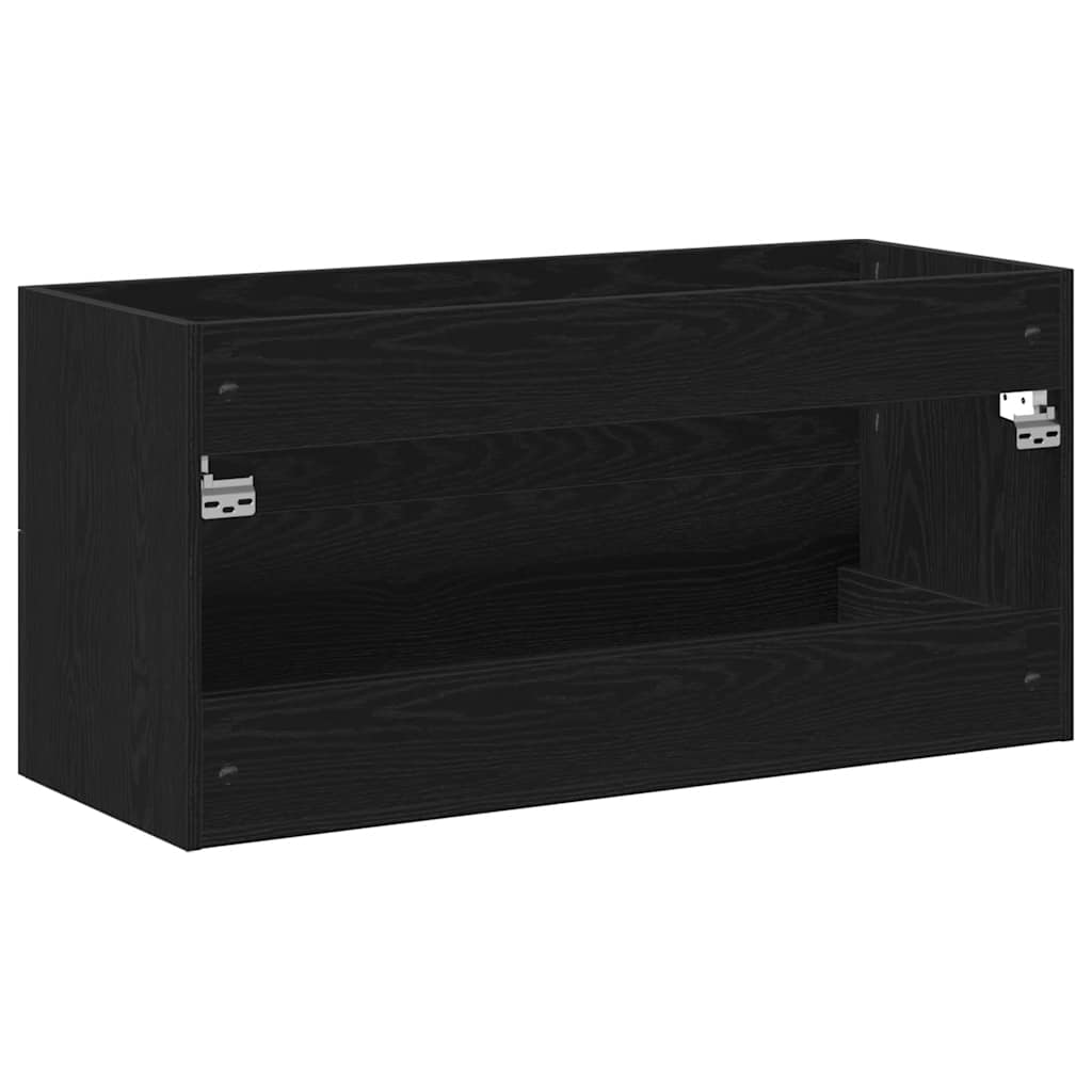 underskab til håndvask 100x38,5x48 cm konstrueret træ sort eg