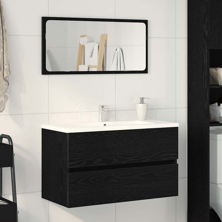 underskab 80x38,5x45 cm konstrueret træ sort egetræ