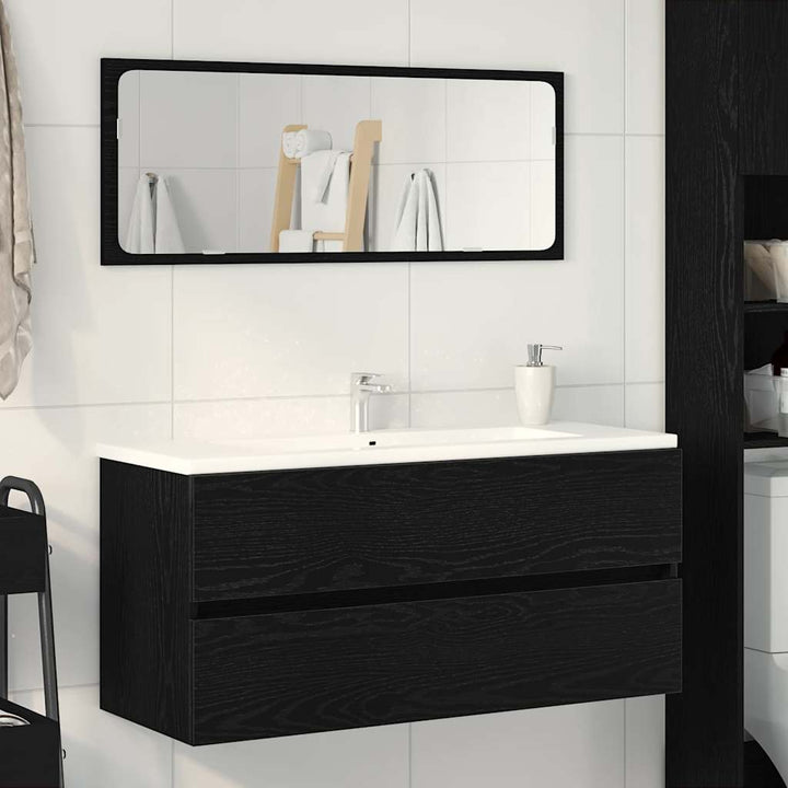 underskab 100x38,5x45 cm konstrueret træ sort egetræ