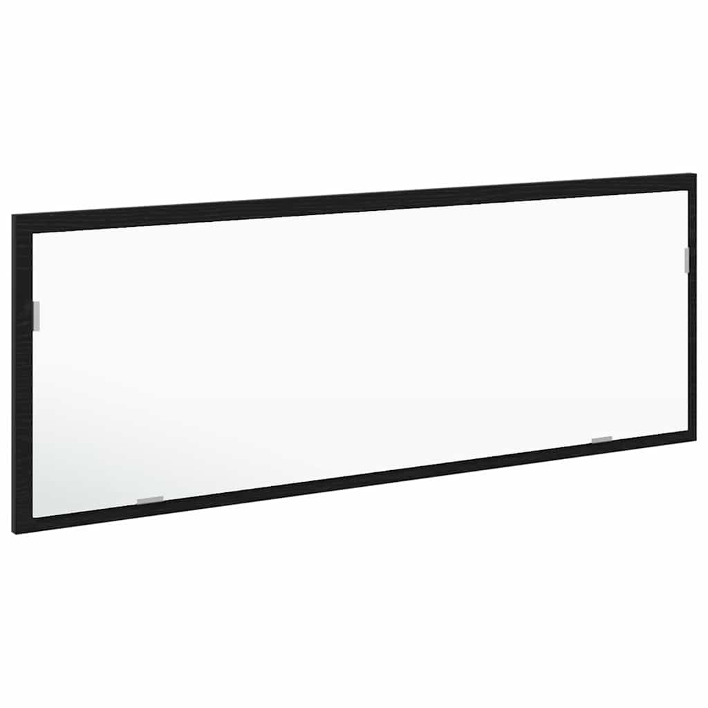 LED badeværelsesspejl Sort eg 100 x 8,5 x 37 cm Glas