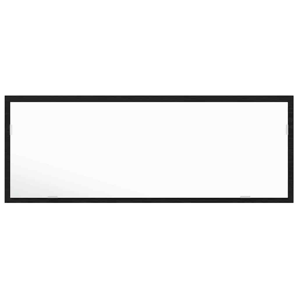 LED badeværelsesspejl Sort eg 100 x 8,5 x 37 cm Glas