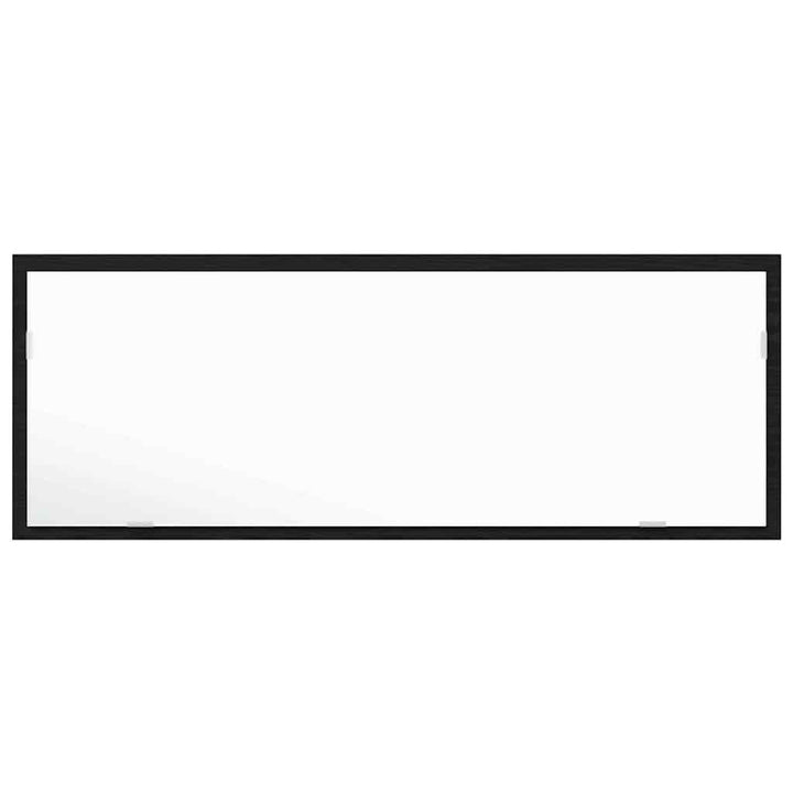 LED badeværelsesspejl Sort eg 100 x 8,5 x 37 cm Glas
