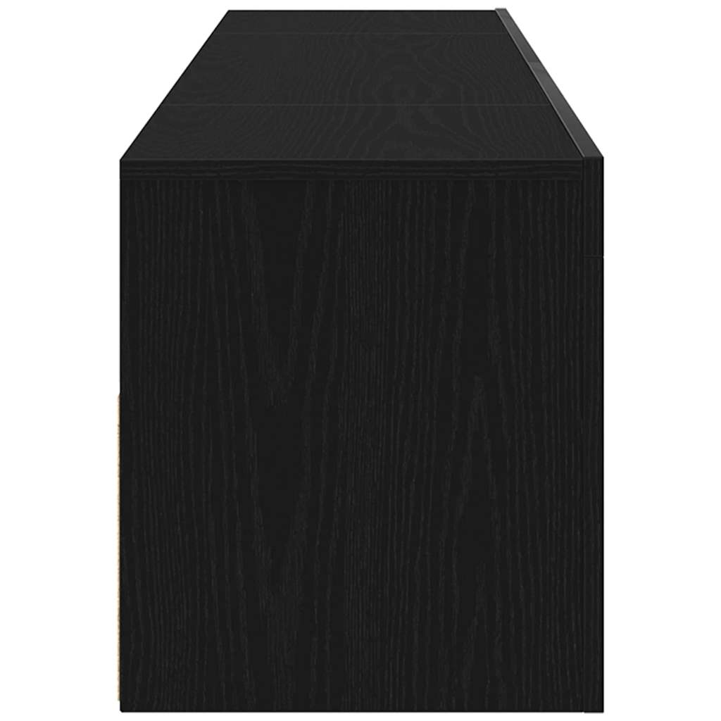 TV-skab med LED Sort eg 120 x 35 x 40 cm Konstrueret træ