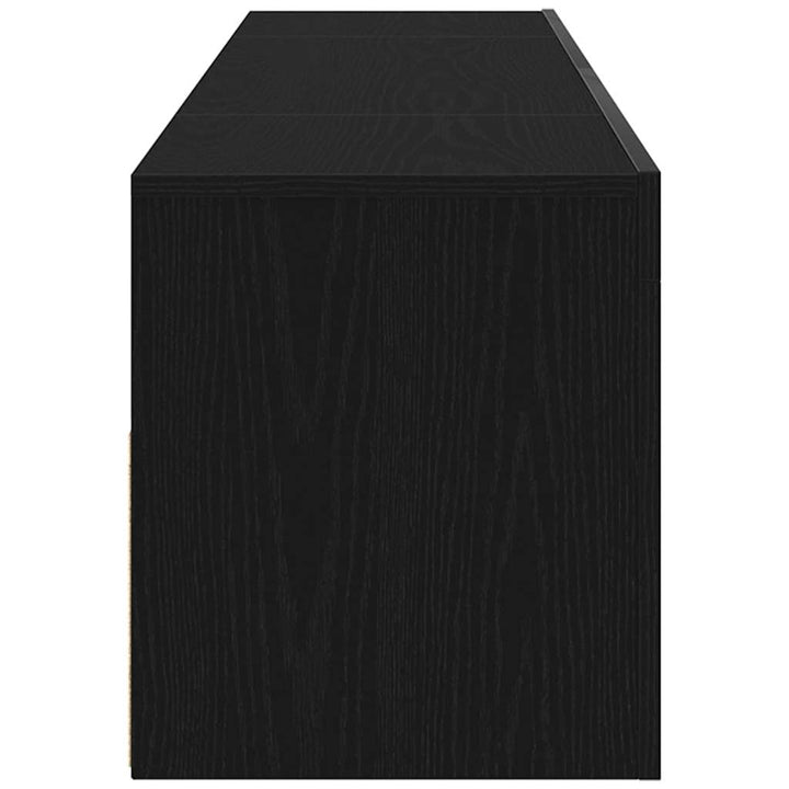 TV-skab med LED Sort eg 120 x 35 x 40 cm Konstrueret træ