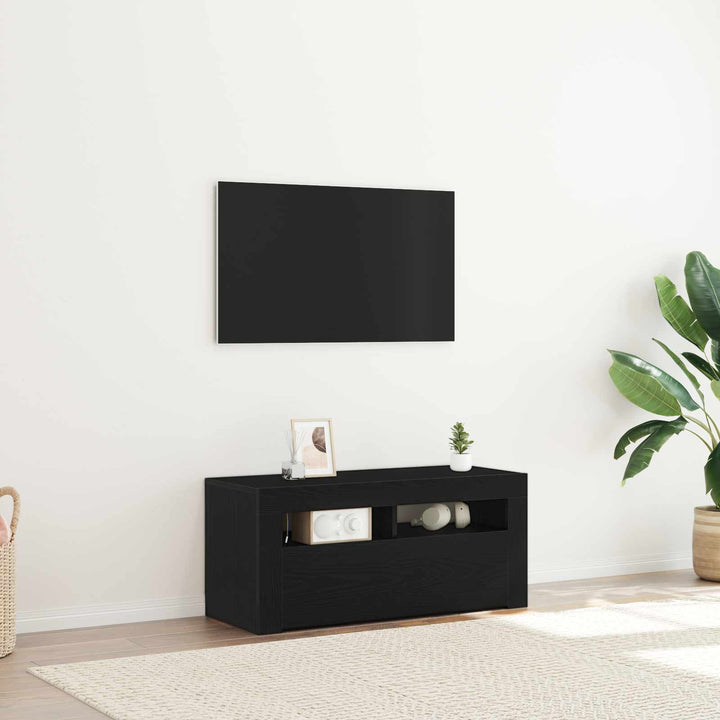 TV-skab Sort eg 90 x 35 x 40 cm Konstrueret træ