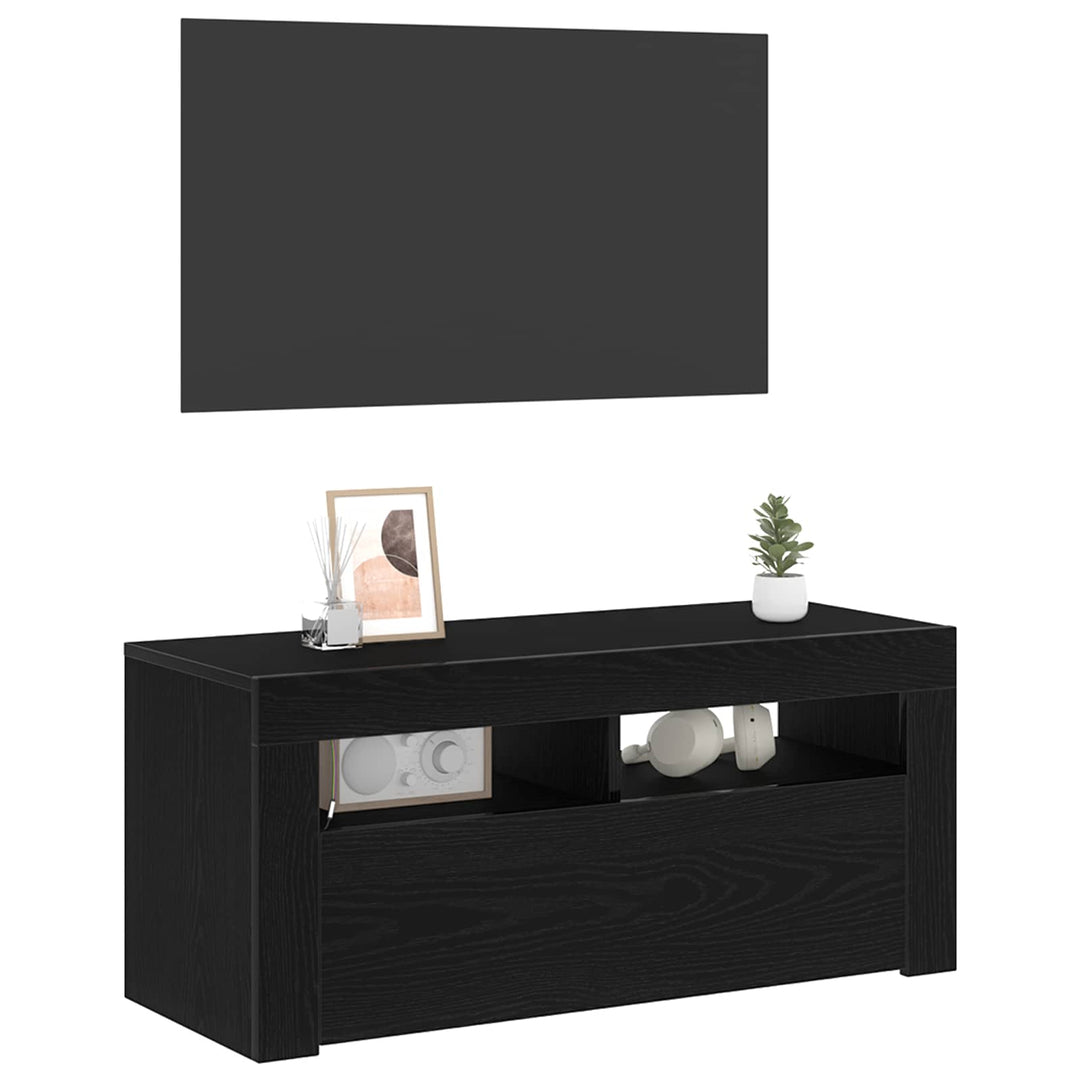 TV-skab Sort eg 90 x 35 x 40 cm Konstrueret træ