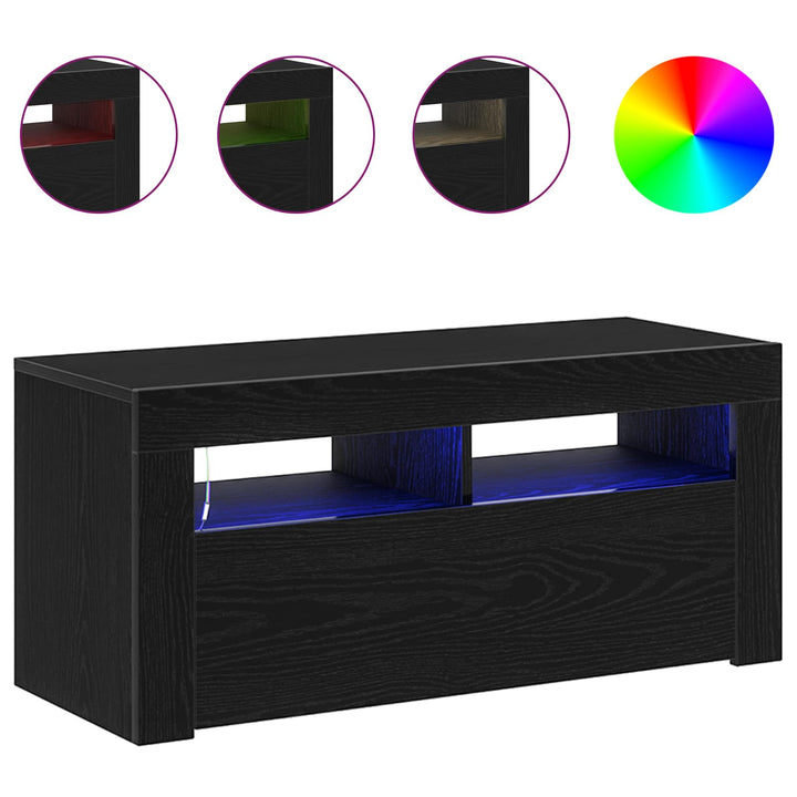 TV-skab Sort eg 90 x 35 x 40 cm Konstrueret træ