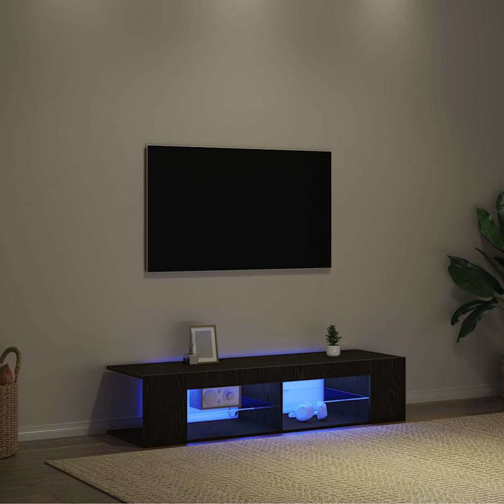 TV-skab Sort eg 135 x 39 x 30 cm Konstrueret træ