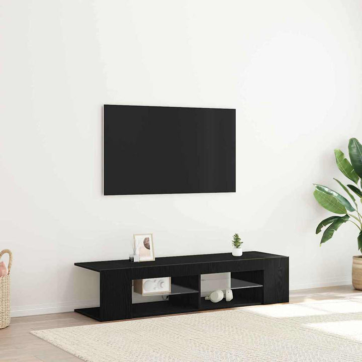 TV-skab Sort eg 135 x 39 x 30 cm Konstrueret træ