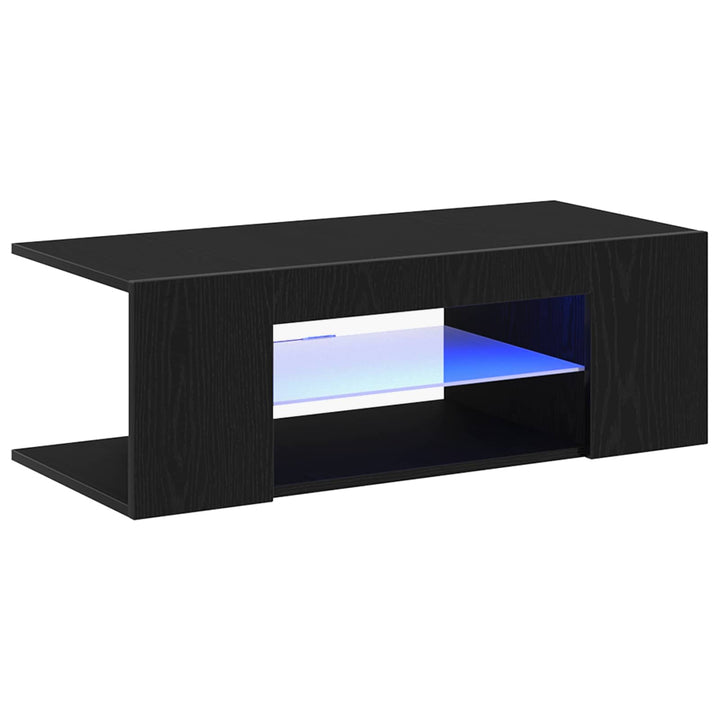 TV-skab med skuffe Sort eg 90 x 39 x 30 cm Konstrueret træ