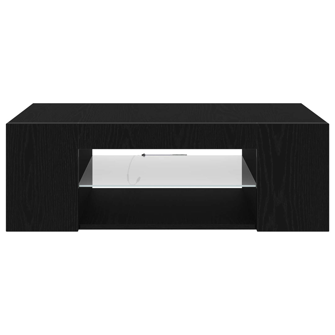 TV-skab med skuffe Sort eg 90 x 39 x 30 cm Konstrueret træ