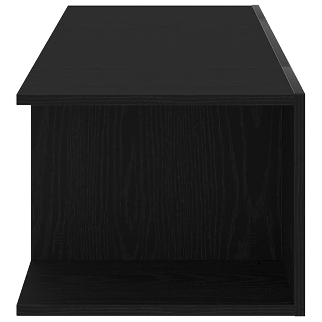 TV-skab med skuffe Sort eg 90 x 39 x 30 cm Konstrueret træ