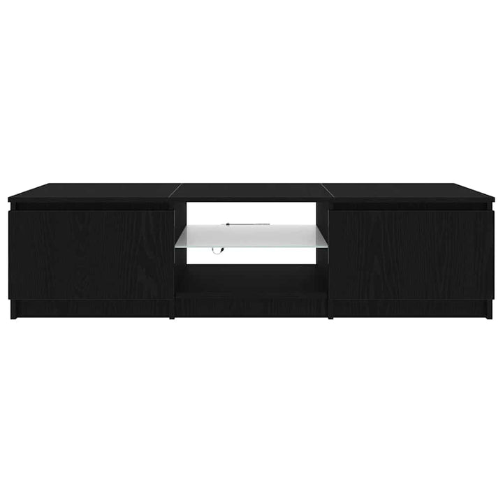TV-skab Sort eg 140 x 38,5 x 36 cm Konstrueret træ