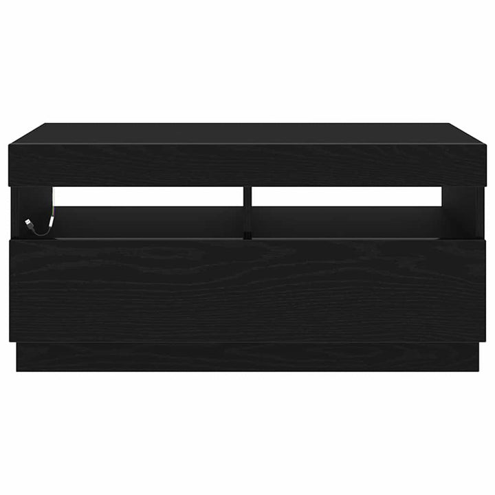 TV-skab Sort eg 80 x 35 x 40 cm Konstrueret træ