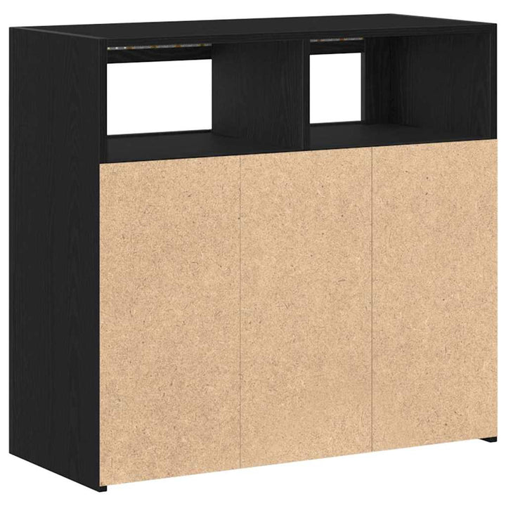 Sideboard Sort eg 80 x 35 x 75 cm Konstrueret træ