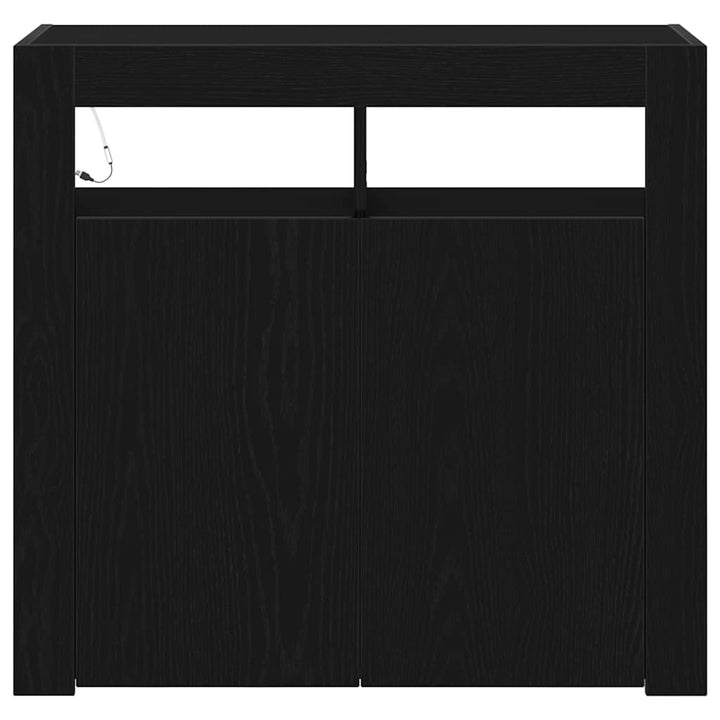 Sideboard Sort eg 80 x 35 x 75 cm Konstrueret træ