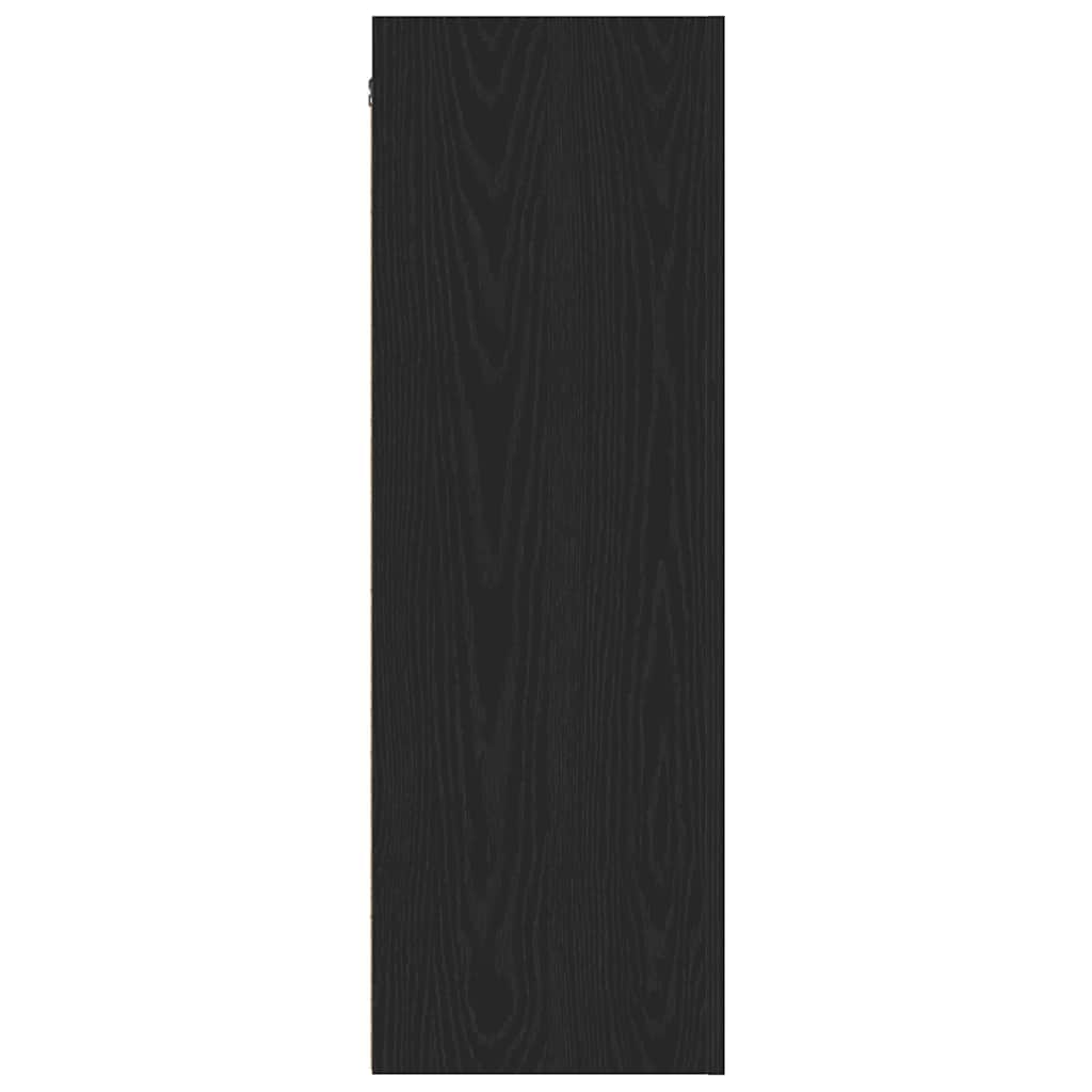 Væg TV Skab Sort eg 30,5 x 30 x 90 cm Konstrueret træ