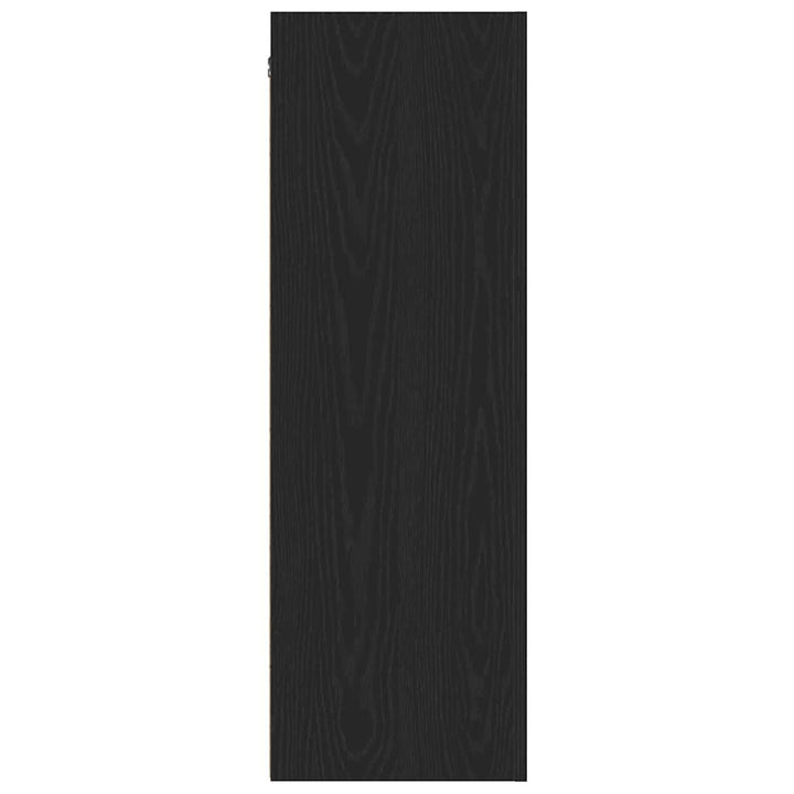 Væg TV Skab 2 pcs Sort eg 30,5 x 28,5 x 90 cm Konstrueret træ
