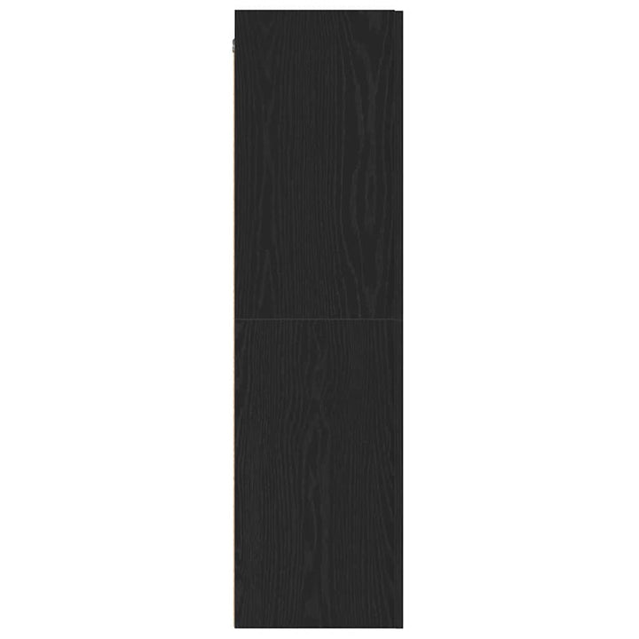 Væg TV Skab Sort eg 30,5 x 30 x 110 cm Konstrueret træ