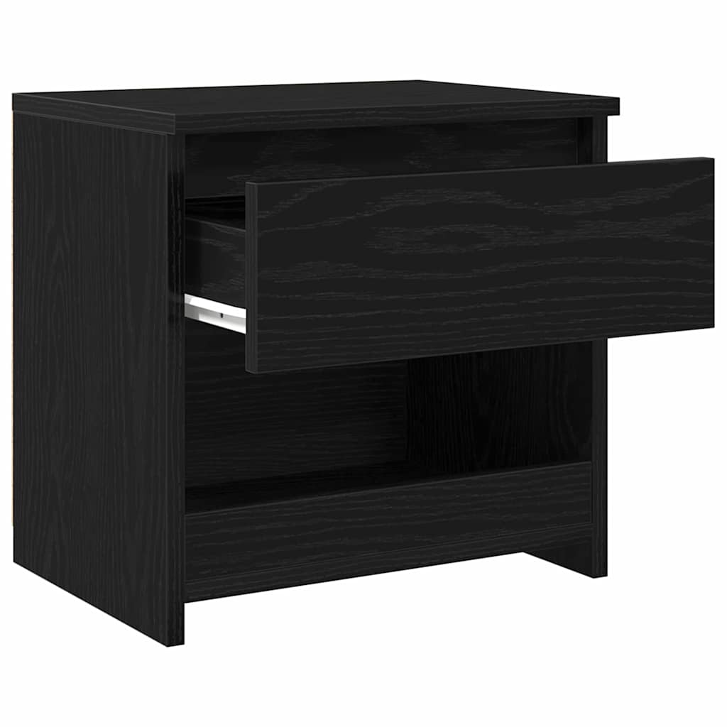 Natskab 2 pcs Sort eg 40 x 30 x 39 cm Konstrueret træ