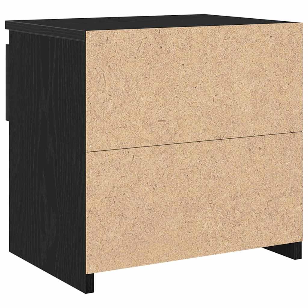 Natskab 2 pcs Sort eg 40 x 30 x 39 cm Konstrueret træ