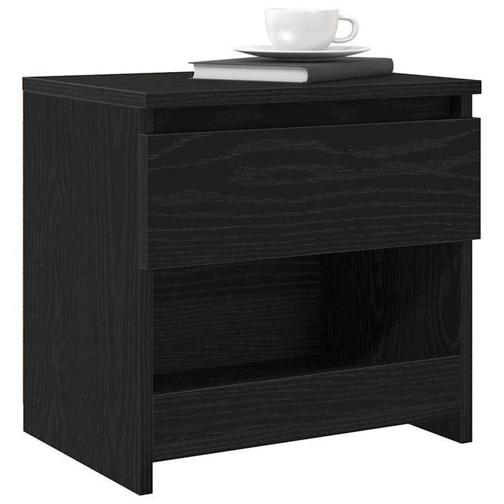 Natskab 2 pcs Sort eg 40 x 30 x 39 cm Konstrueret træ